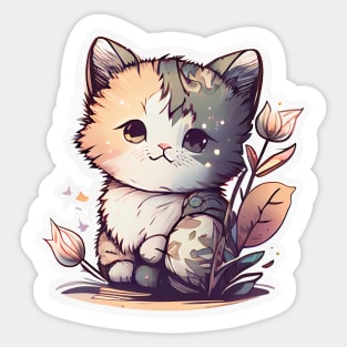 Adorable Cute Kitten Sticker